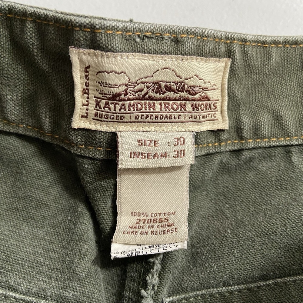 L.L. Bean Pants Mens 30x30 Katahdin Iron Works Carpenter Canvas Workwear 270855 - Picture 6 of 12